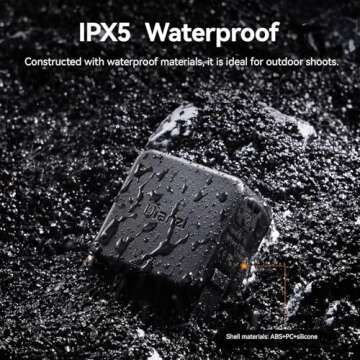 ULANZI LM18 Mini LED Action Camera Vlogging Light Video Light Waterproof Photography Magnetic Fill Lighting for DJI Osmo Action 3/4/5 Camera Cage Accessories and Osmo Pocket 3/4Accessories