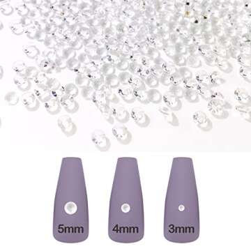 3000Pcs Resin Rhinestones,AB Round Flatback Jelly Rhinestones for DIY Crafts Face Makeup Cups (5MM T...