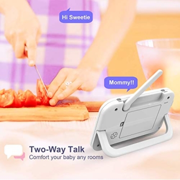 JLB7tech Split-Screen Video Baby Monitor with Dual Cameras