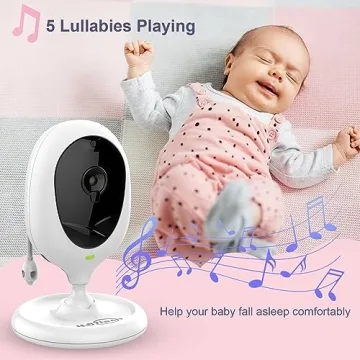 JLB7tech Split-Screen Video Baby Monitor with Dual Cameras