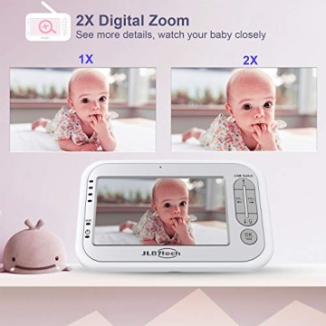 JLB7tech Split-Screen Video Baby Monitor with Dual Cameras