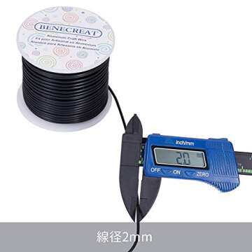 BENECREAT 12 Gauge Matte Black Craft Wire for Jewelry