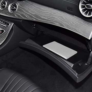 Bodskad Car Registration and Insurance Holder, Premium Leather Insurance and Registration Holder,vehicle Glove Box Car Organizer, with Magnetic Shut for Cards, Driver License (Glitter Silver A)