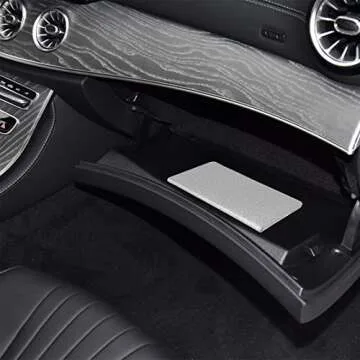 Bodskad Car Registration and Insurance Holder, Premium Leather Insurance and Registration Holder,vehicle Glove Box Car Organizer, with Magnetic Shut for Cards, Driver License (Glitter Silver A)