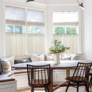 Elegant Half Curtains for Windows in Vintage Linen Style