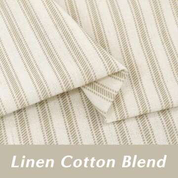 Elegant Half Curtains for Windows in Vintage Linen Style