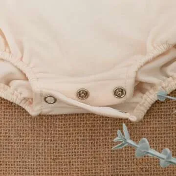 VFAZ Half Birthday Outfit Baby Girls - 1/2 Way To One Boy 1st 6-12 Months Bubble Romper Short Sleeve Gifts Newborn Toddler (Natural, 3-6 months)