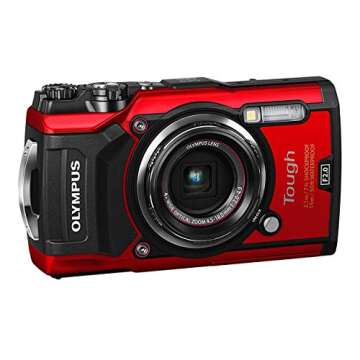 OM SYSTEM OLYMPUS TG-6 Red Underwater camera, Waterproof, Freeze proof, High Resolution Bright, 4K V...