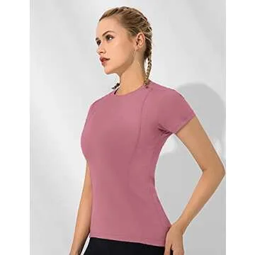 Loovoo Women's Workout Shirts 2-Pack - Compression Tops