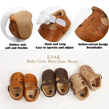 E-FAK Baby Girls Mary Jane Shoes | Stylish & Safe Footwear