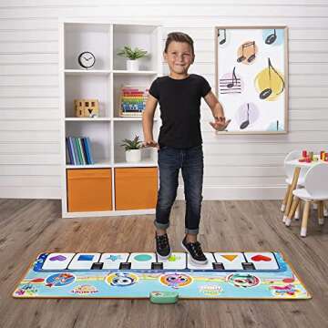 Do, Re & Mi Musical Piano Mat, 48” - Includes 8 Melodies, Character Voices, Interactive Memory Gam...