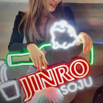 Jinro Soju Neon Sign - LED Wall Decor for Parties