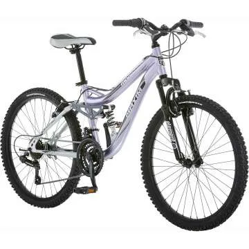 Mongoose Maxim Girls Mountain Bike, 24-Inch Wheels, Aluminum Frame, 21-Speed Drivetrain, Lavender