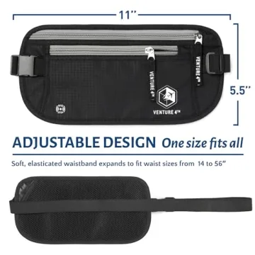 Slim RFID Blocking Money Belt Secure Travel Essential