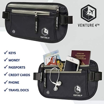 Slim RFID Blocking Money Belt Secure Travel Essential