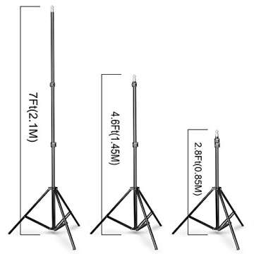 SLOW DOLPHIN Photo Video Studio 10x7ft(WxH) Adjustable Backdrop Support System Kit Background Stand with Carry Bag