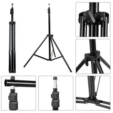 SLOW DOLPHIN Photo Video Studio 10x7ft(WxH) Adjustable Backdrop Support System Kit Background Stand with Carry Bag