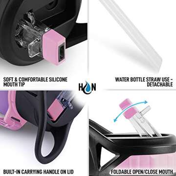 Hydration Nation 32oz Water Bottle with Time Markers