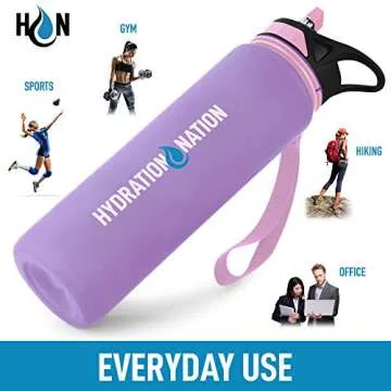 Hydration Nation 32oz Water Bottle with Time Markers