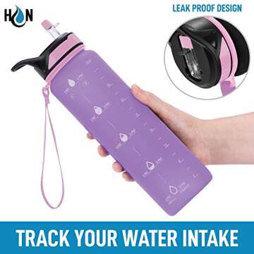 Hydration Nation 32oz Water Bottle with Time Markers