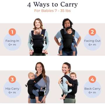 Beco Baby Carrier Gemini Newborn to Toddler - Front, Back and Hip Seat Carrier, Baby Carrier Backpac...
