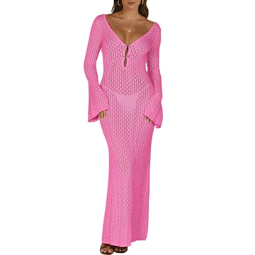ANRABESS Womens Crochet Cover Up - Perfect for Beach & Poolside