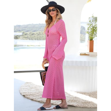 ANRABESS Womens Crochet Swim Cover Up for Summer