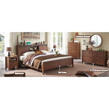 T4TREAM Farmhouse 7 Drawers Dresser for Storage