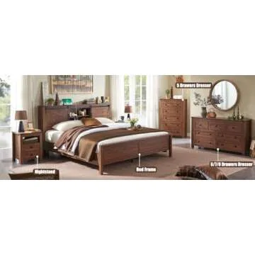 T4TREAM Farmhouse 7 Drawers Dresser for Storage