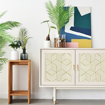 Geometric Peel and Stick Wallpaper White Gold Striped