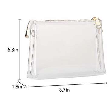 Y&R Direct Clear Bag for Stadium Events Clear Purse Crossbody with Wide Shoulder Strap Concert Woman Gifts (Clear-new-2)