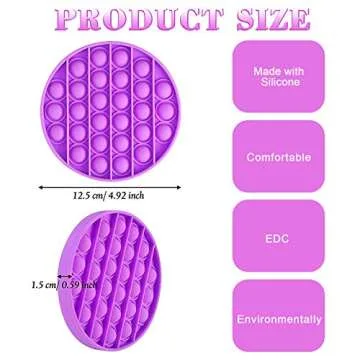 Hezruy Push Pop Sensory Toy for Stress Relief & Fun