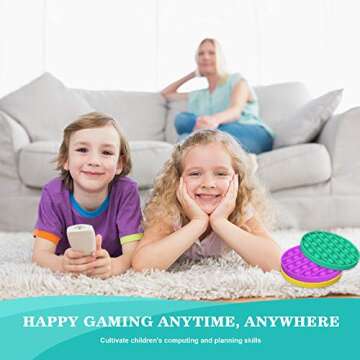 Hezruy Push Pop Pop Fidget Toy-Silicone Squeeze Sensory EDC Toy,Stress Relief and Anti-Anxiety Sensory Toy for Kids and Adults,Autism Special Needs Stress Reliever,3 Packs