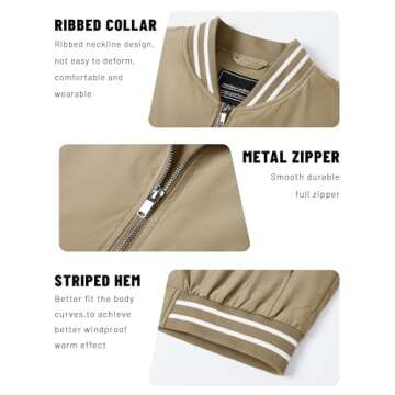 TACVASEN Lightweight Golf Jacket - Stylish Windbreaker