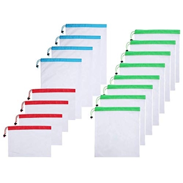 Cinhent Bag 16PCS Reusable Produce Bags Eco Friendly Bags Shopping Vegetable Fruit Toys Storage Pouc...