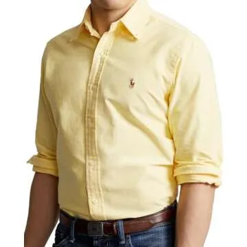 Polo Ralph Lauren Men's Long Sleeve Oxford Shirt XL New Yellow