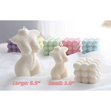 Brighter Sky Bubble and Body Candle (Large) Set|Natural Premium Soy Wax|Candle Decor|Gift for Her|Cute Candle|Candle Ideas|Aesthetic Candle|Candle Gift|Decorative Candle …