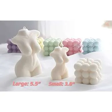 Brighter Sky Bubble and Body Candle (Large) Set|Natural Premium Soy Wax|Candle Decor|Gift for Her|Cute Candle|Candle Ideas|Aesthetic Candle|Candle Gift|Decorative Candle …