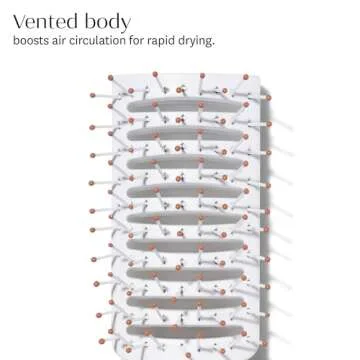 T3 Dry Vent Hair Brush | Vented Detangling Brush for Fast Blow Drying | Heat Resistant Bristles
