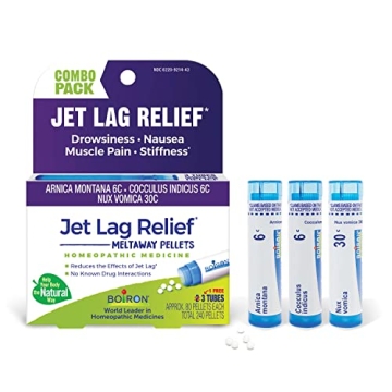 Boiron Jet Lag Relief Kit - Travel Essential for Relief from Nausea, Stiffness, Muscle Pain, and Dro...