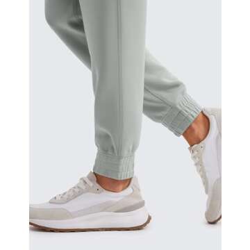 CRZ YOGA SoftAura Sweatpants Women Modal Joggers High Waisted Lounge Travel Casual Sweat Pants with Pockets Cinch Bottom Sterling X-Small