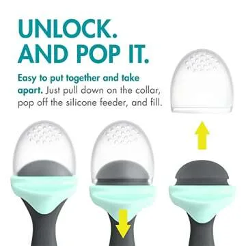 Boon Pulp Silicone Baby Fruit Feeder for Healthy Self-Feeding