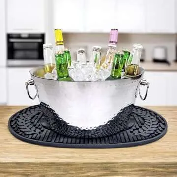 Premium BREKX Insulated Home Bar Spill Mat - 20.5" x 13.5"