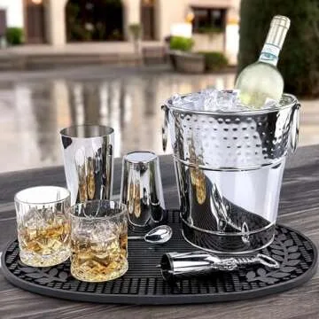 Premium BREKX Insulated Home Bar Spill Mat - 20.5" x 13.5"