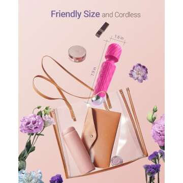 Vibrator Wand, Female Adult Sex Toys, Vibrators for Her, Wand Massager, Clit Stimulator Sex Toy, Dildo, with 8 Speeds of Pleasure & 20 Patterns, Powerful, Waterproof (Rose)