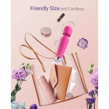 Vibrator Wand, Female Adult Sex Toys, Vibrators for Her, Wand Massager, Clit Stimulator Sex Toy, Dildo, with 8 Speeds of Pleasure & 20 Patterns, Powerful, Waterproof (Rose)