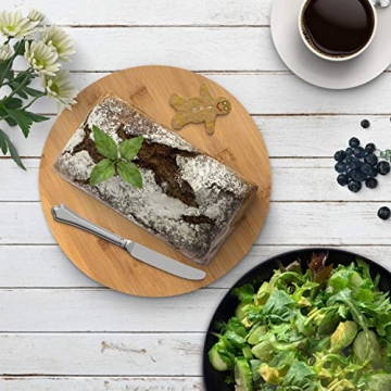 Bremel Large Black Salad Bowls with Bamboo Lids - Set of 3 Melamine Mixing Bowls for Serving Salads, Pastas, Popcorn, Chips