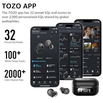 Noise Cancelling TOZO Wireless Earbuds with 59 Playtime