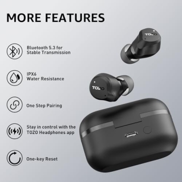 Noise Cancelling TOZO Wireless Earbuds with 59 Playtime