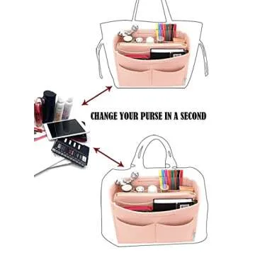 LEXSION Felt Purse Bag Organizer for Speedy & Neverfull